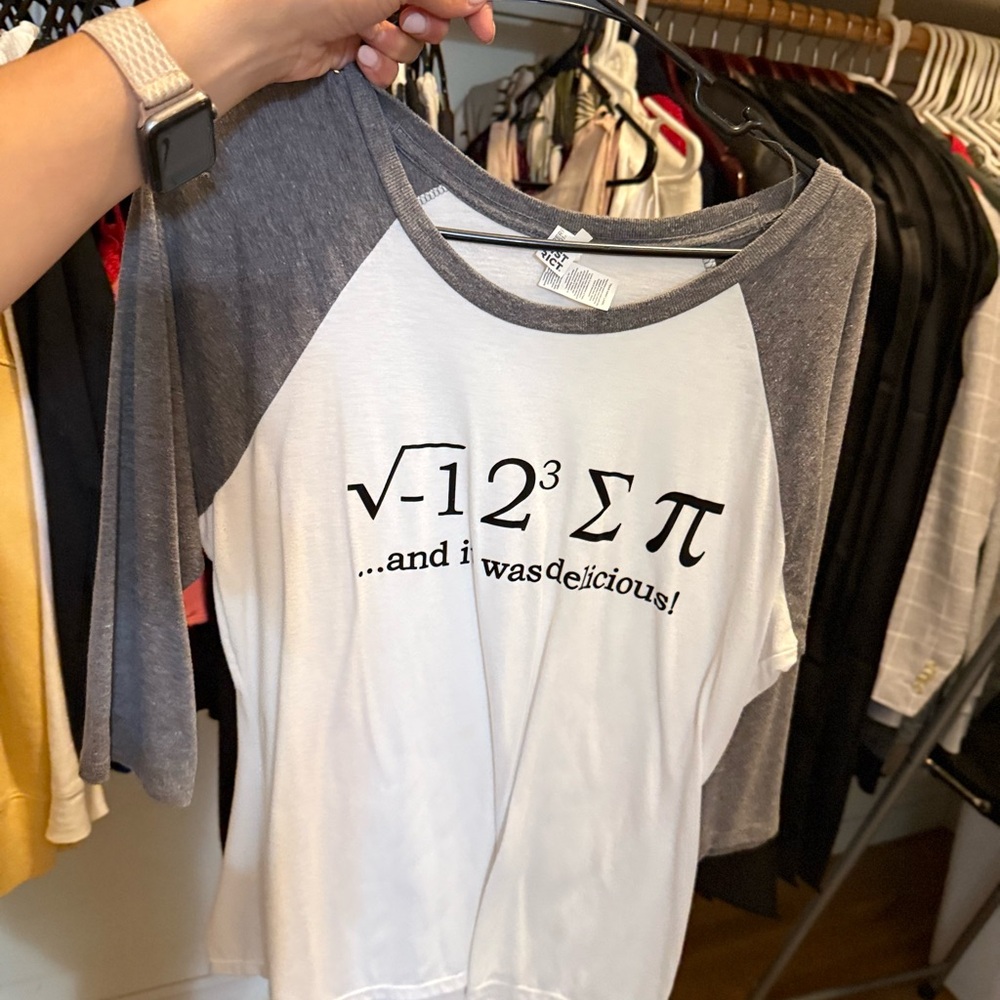 Women’s pi day math teacher t shirt size large